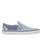 The Vans Womens Classic Slip On Shoes in Checkerboard Light Blue