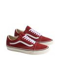 The Vans Mens Old Skool Shoes in Poppy Ember Red