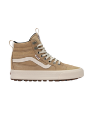 The Vans Womens MTE SK8-Hi Waterproof Insulated Shoes in Tan & White
