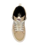 The Vans Womens MTE SK8-Hi Waterproof Insulated Shoes in Tan & White