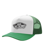 The Vans Boys Boys Classic Patch Curved Bill Trucker Cap in Vivid Verdant