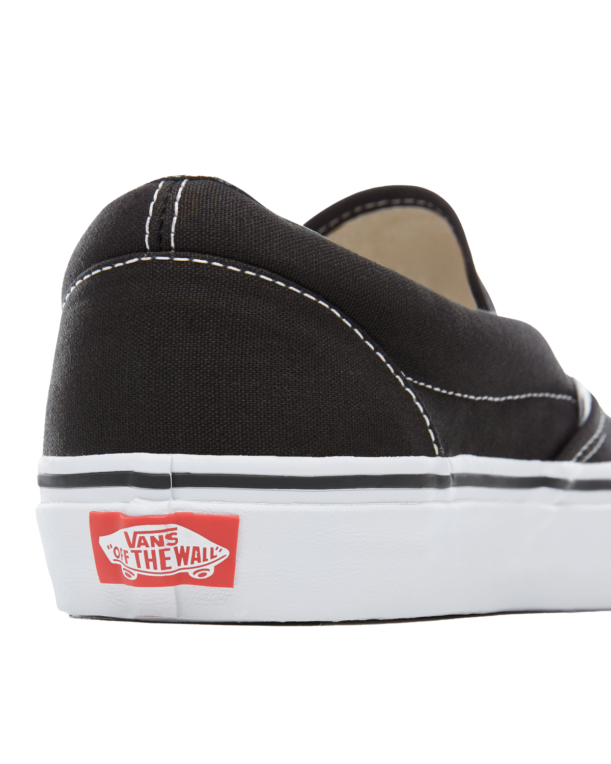 The Vans Womens Womens Classic Slip-On Shoes in Black