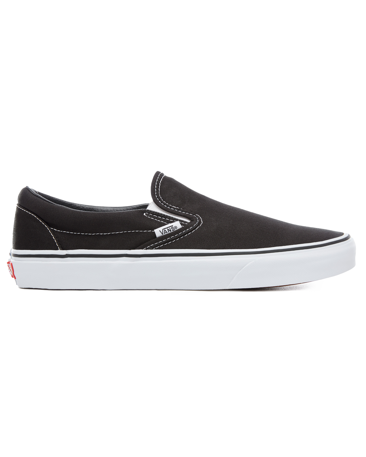 The Vans Womens Womens Classic Slip-On Shoes in Black