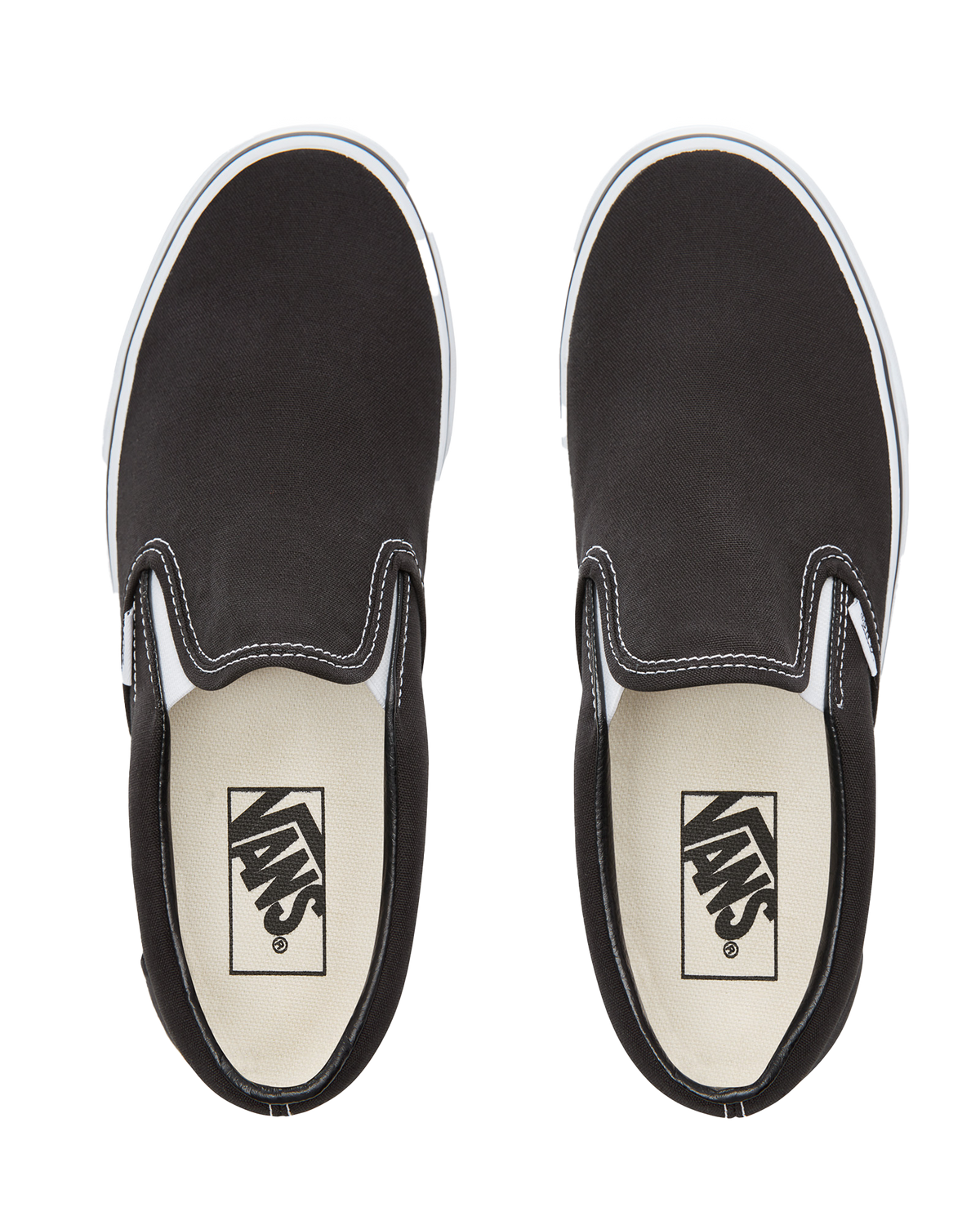 The Vans Womens Womens Classic Slip-On Shoes in Black