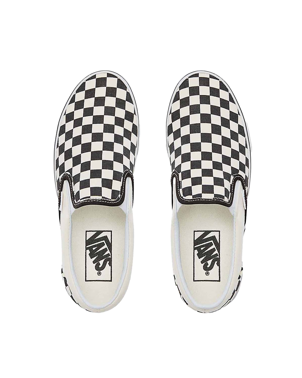 The Vans Mens Classic Slip-Ons in Black & White