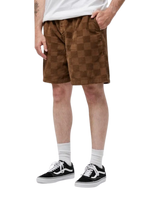 Range Checkerboard Shorts in Sepia