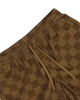 Range Checkerboard Shorts in Sepia