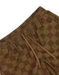 Range Checkerboard Shorts in Sepia