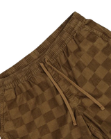Range Checkerboard Shorts in Sepia