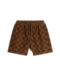 The Vans Mens Range Checkerboard Boardshorts in Sepia