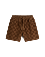 The Vans Mens Range Checkerboard Boardshorts in Sepia
