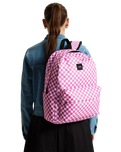Old Skool Check Backpack in Pink Fizz