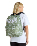 Old Skool Grom Backpack in Loden Green & White