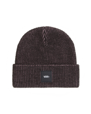 The Vans Womens Waffle Cuff Beanie in Pink Dawn & Black
