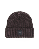 The Vans Womens Waffle Cuff Beanie in Pink Dawn & Black