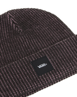 The Vans Womens Waffle Cuff Beanie in Pink Dawn & Black