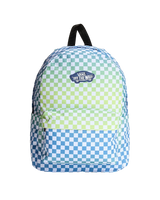 The Vans Old Skool Grom Check Backpack in True Navy