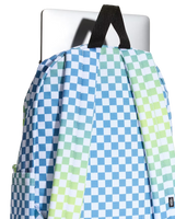 The Vans Old Skool Grom Check Backpack in True Navy