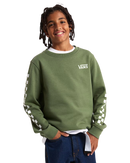 The Vans Boys Exposition Check Sweatshirt in Pine Forest | Available at Anns Cottage