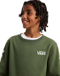 The Vans Boys Exposition Check Sweatshirt in Pine Forest | Available at Anns Cottage