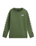 The Vans Boys Exposition Check Sweatshirt in Pine Forest | Available at Anns Cottage