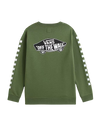 The Vans Boys Exposition Check Sweatshirt in Pine Forest | Available at Anns Cottage