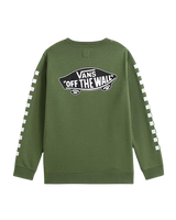 The Vans Boys Exposition Check Sweatshirt in Pine Forest | Available at Anns Cottage