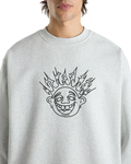 Skate Smile Spike Sweatshirt in Ash Heather