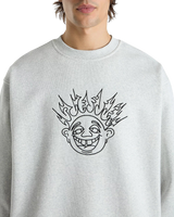 Skate Smile Spike Sweatshirt in Ash Heather