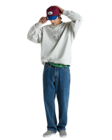 Skate Smile Spike Sweatshirt in Ash Heather