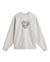 Skate Smile Spike Sweatshirt in Ash Heather