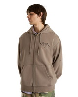 Skate V Thorn Zip Hoodie in Walnut