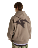 Skate V Thorn Zip Hoodie in Walnut