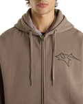 Skate V Thorn Zip Hoodie in Walnut