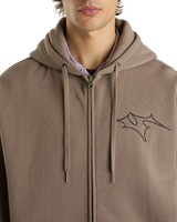 Skate V Thorn Zip Hoodie in Walnut