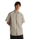 Lawson Stripe Woven Shirt in London Fog & Lemon Icing