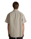 Lawson Stripe Woven Shirt in London Fog & Lemon Icing