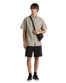 Lawson Stripe Woven Shirt in London Fog & Lemon Icing