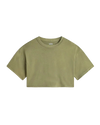 Relaxed Crop Wash T-Shirt in Loden Green
