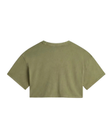 Relaxed Crop Wash T-Shirt in Loden Green