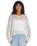 Mila Open Knit Crop Top in Marshmallow