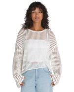 Mila Open Knit Crop Top in Marshmallow