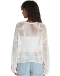 Mila Open Knit Crop Top in Marshmallow