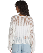 Mila Open Knit Crop Top in Marshmallow