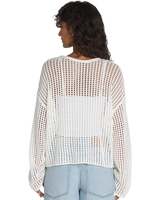 Mila Open Knit Crop Top in Marshmallow