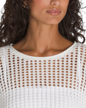 Mila Open Knit Crop Top in Marshmallow
