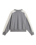 Retro Color Block Crew Sweatshirt in Cement Heather