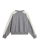 Retro Color Block Crew Sweatshirt in Cement Heather