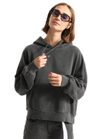 Retro Hoodie in Asphalt