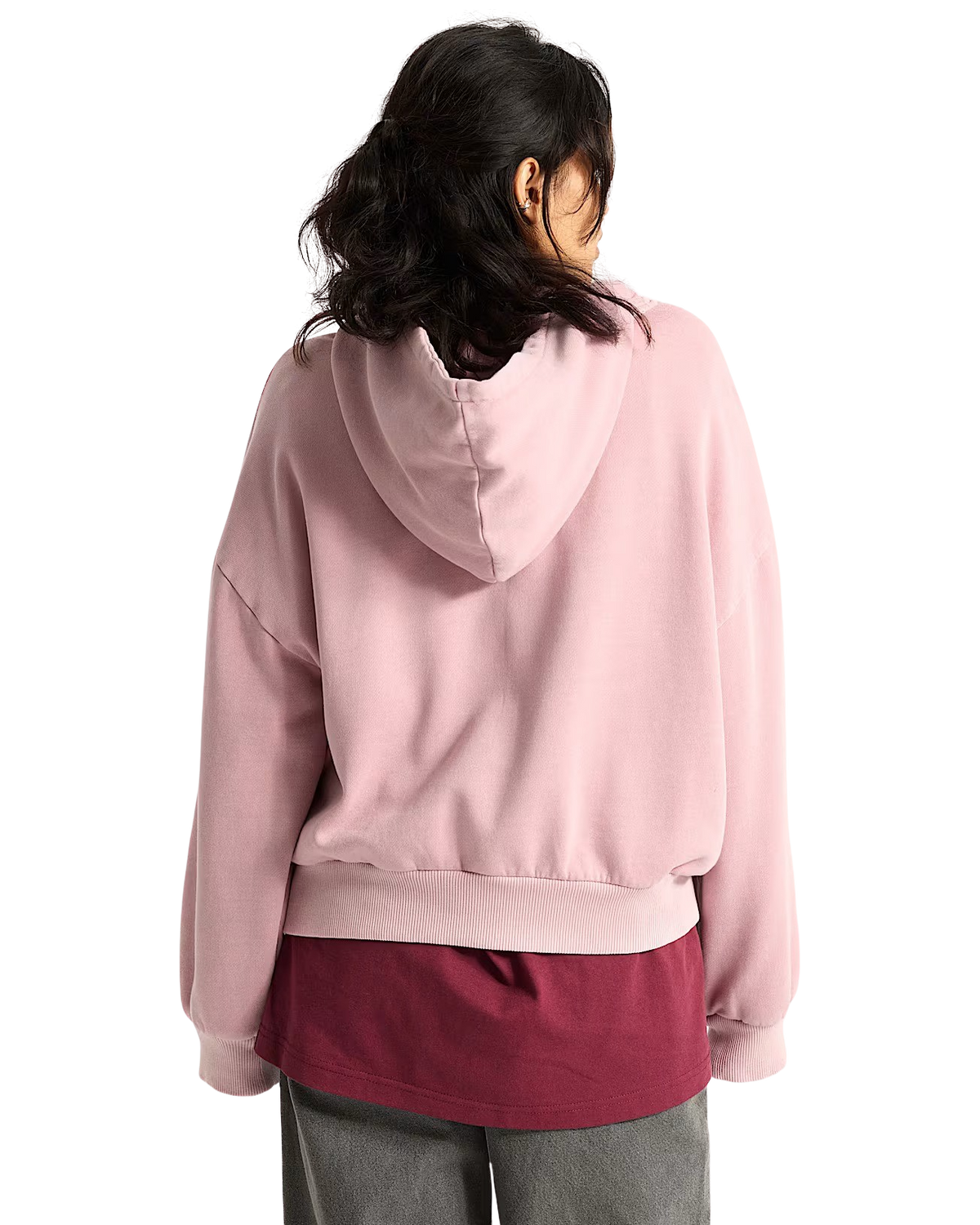 Retro Hoodie in Pink Dawn